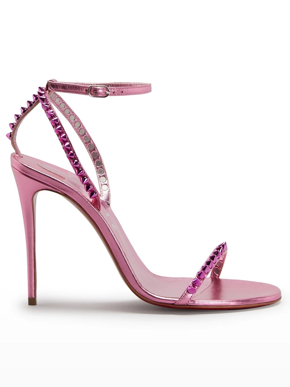 Christian Louboutin Metallic Pink Braided Strap Stilettos